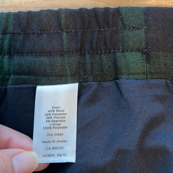 Talbots Plaid Wool Blend High Rise Pocket Dress Pant Trouser, 14P - Picture 9 of 9